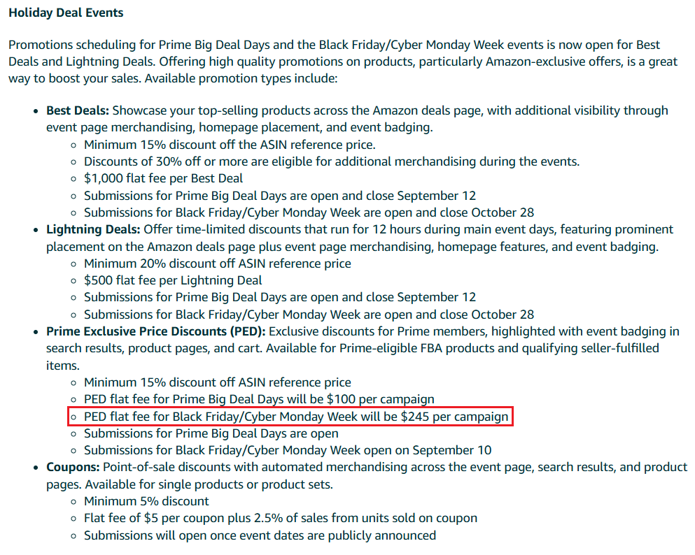 亚马逊黑五报名费上涨